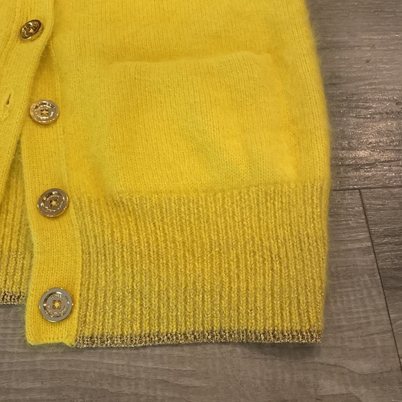 Juicy Couture Yellow Angora Cardigan Size Small - Picture 5 of 5